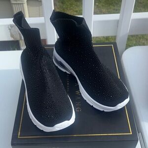 Alexander Wang Black Knit Sneakers